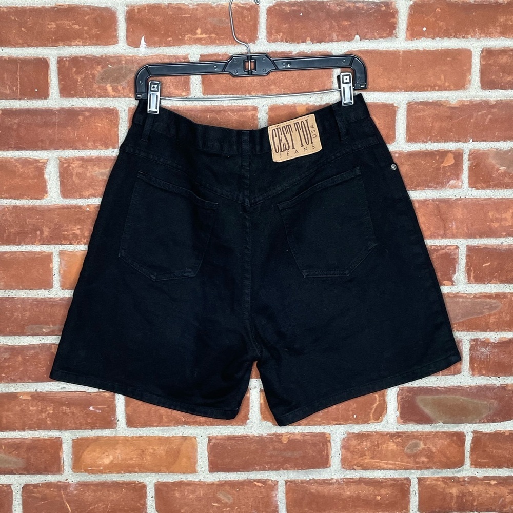 Vintage 90's black high waisted shorts - Picture 1 of 8